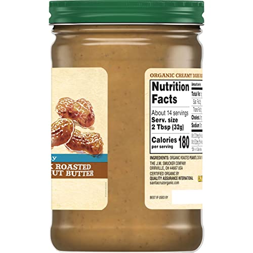 Santa Cruz Organic, Dark Roasted Peanut Butter, Creamy, Organic, 16 Ounce - Image 6