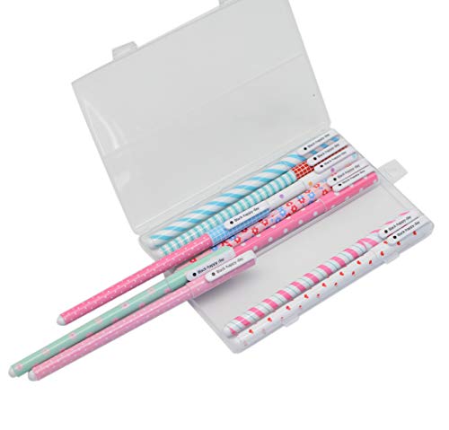 Fluent Writting Pen, 10 Pcs 0.38 mm 10 Color Black Ink Rolling Ball Cute Gel Ink Pen for Student and School Office Supplies (A) - Image 7