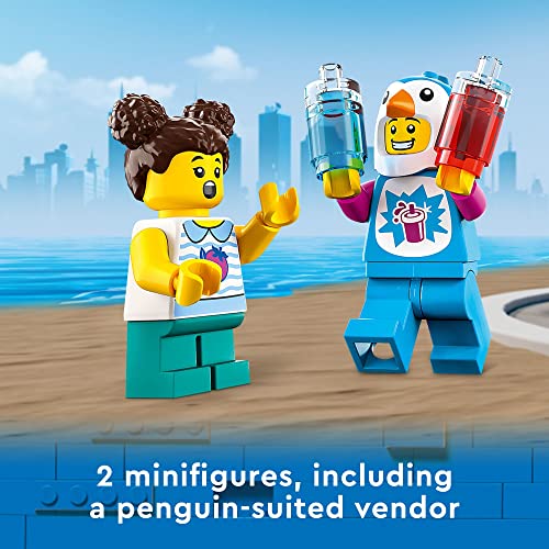 LEGO City Penguin Slushy Van 60384 Building Toy - Featuring a Truck and Costumed Minifigure, Summer Series Set, Great Gift Idea for Boys, Girls, and Kids Ages 5+ - Image 2