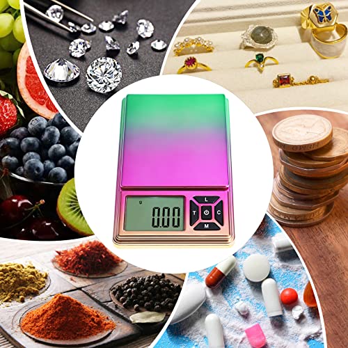 GRAM PRES Digital Pocket Scale 300g/0.01g Accuracy,Small Jewellery Coin Powder Scale Digital Gram and Oz with 50g Cal Weights,Digital Gram Scale - Image 2
