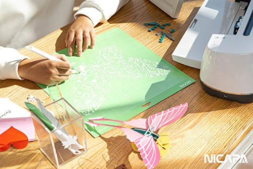 Nicapa 12x12 inch Standard Grip Cutting Mat for Cricut Maker 3/Maker/Explore 3/Air 2/Air/One (3 Pack) Standard Adhesive Sticky Green Quilting Replacement Cut Mats - Image 4