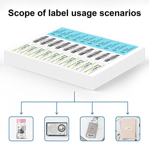 Methdic Address Labels 1" x 2-5/8" 900 Labels Sticker Paper for Laser/Ink Jet Printer Mailing Labels 8.5"×11" White 30 per Sheet - Image 5