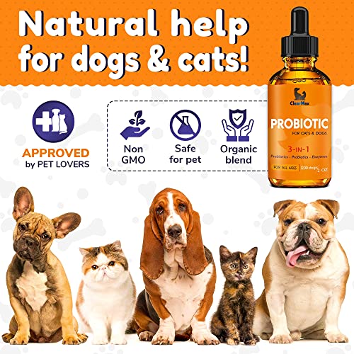 Probiotics for Dogs - Cat Probiotic - Great Dog Probiotics and Digestive Enzymes for Pet - Dog Digestive Enzymes & Natural Prebiotic - Canine Probiotic - Probiotics for Cats - Puppy Probiotic - Image 3