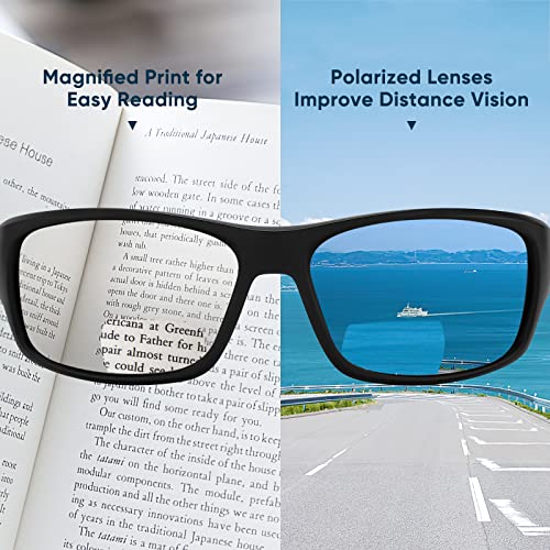KastKing Ellijay Bifocal Polarized Sunglasses, Bi-Focal x1.5 x2.0 x2.5 Magnifications, Wrap Sport Reader Sunglasses - Image 9