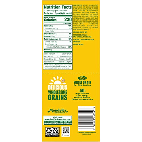 belVita Golden Oat Breakfast Biscuits, Value Pack, 12 Packs (4 Biscuits Per Pack) - Image 5