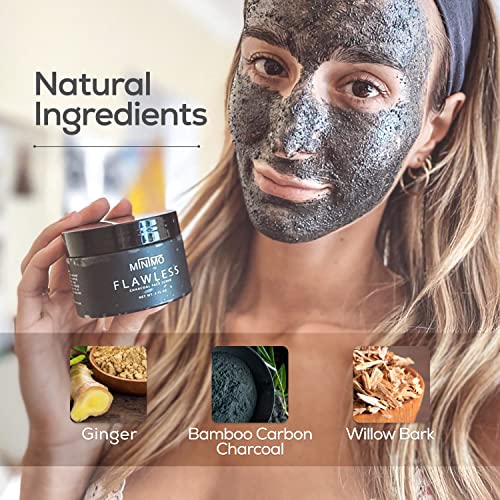 Minimo Flawless Charcoal Face Scrub for Bright Clear Skin - Image 4