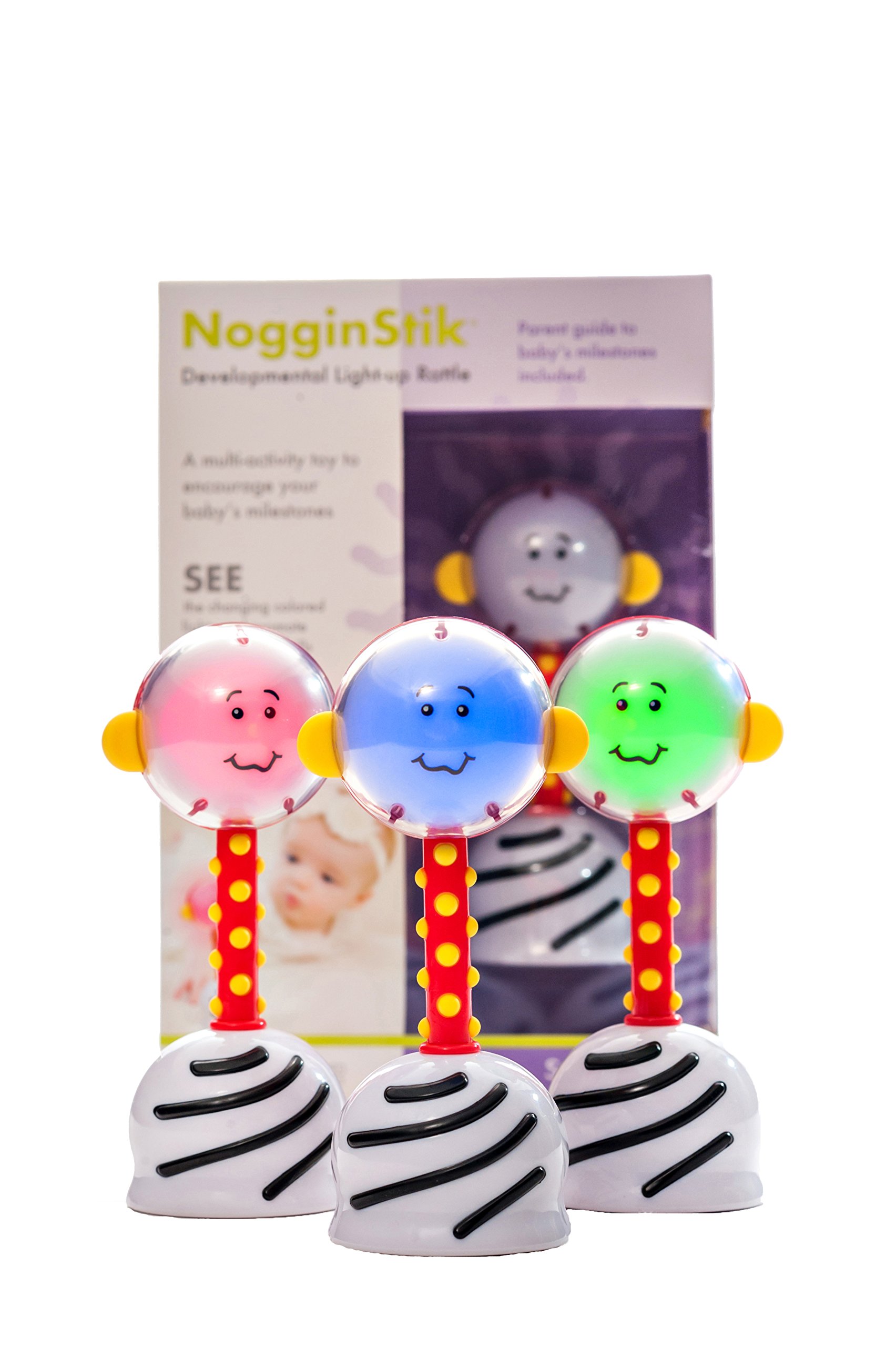 SmartNoggin NogginStik Developmental Light-Up Rattle - Encourage Developmental Milestones from Infant - 12 months - Image 2